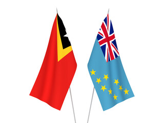 East Timor and Tuvalu flags
