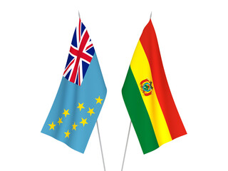 Bolivia and Tuvalu flags