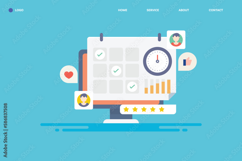Canvas Prints social media management software dashboard interface, post schedule, auto reply, content calendar fe
