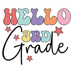  Hello School PNG Sublimation Design