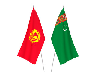 Obraz premium Kyrgyzstan and Turkmenistan flags