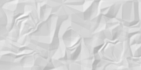 Obraz premium Crumpled white wrikled blank paper texture and The texture of white paper is crumpled. 