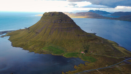 Kirkjufell Mountain in Iceland, landscape panorama and pure nature