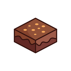 brownies icon vector design template in white background