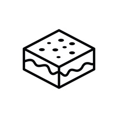 brownies icon vector design template in white background