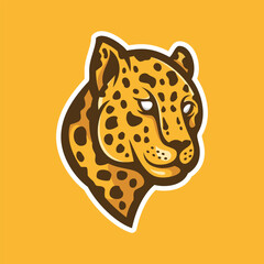 Cheetah head vector illustrations esport game