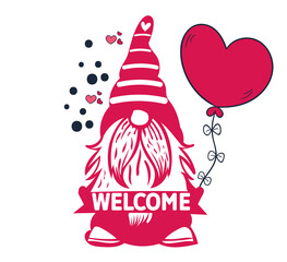 Valentine Gnomes svg Design