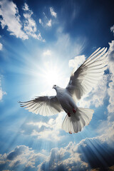 pentecost, holy spirit dove in the sky, Christian holiday, Generative AI
