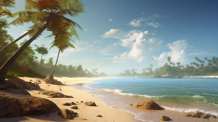 Obraz na płótnie Canvas Tropical beach. Generative AI.