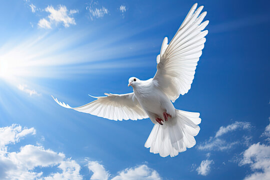 pentecost, flying holy spirit dove, Christian holiday, Generative AI