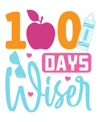 100 Days Of School PNG Design