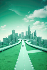 Fototapeta na wymiar Modern green sustainable highway