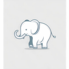 Elephant Cute Cartoon. Generative AI