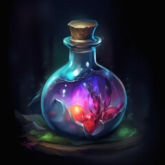 Magic potion mana health created with AI