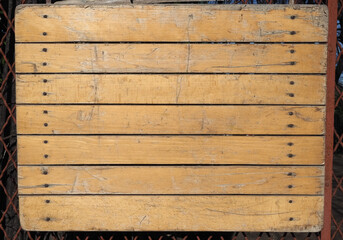 wooden bulletin board