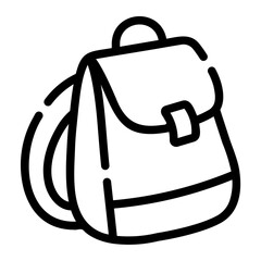 backpack line icon - obrazy, fototapety, plakaty