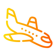 air plane gradient icon