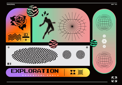 Layout dystopian poster design abstract background visual communication general electrics fkn design print media archive icographica