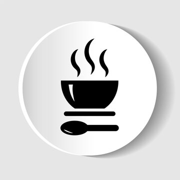 Soup meal vector icon, hot food symbol. Modern, simple flat vector illustration for web site or mobile app