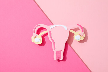 Women's health and women's healthcare concept with uterus