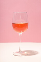 Glass of wine, delicious alcohol drink in glass