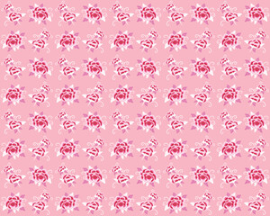 pink flower sweet romantic pattern background wallpaper