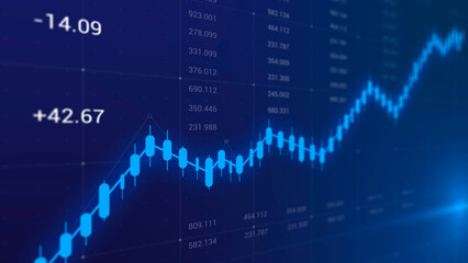 Stock market investment trading graph in graphic concept for financial investment or Economic trends business idea. Business and financial illustration design.