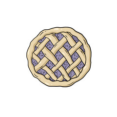 berry pie blueberry pie baking cooking png illustration isolated