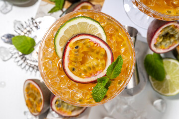 Passion fruit martini cocktail