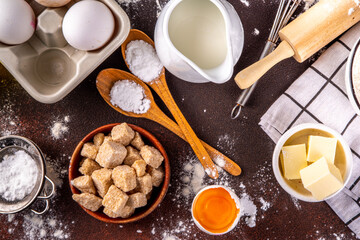 Baking ingredients background