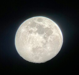 Closeup of full moon. 