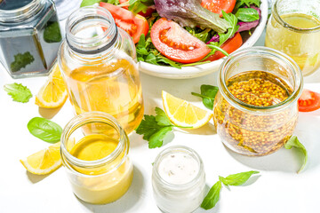 Variety of sauces and salad dressings