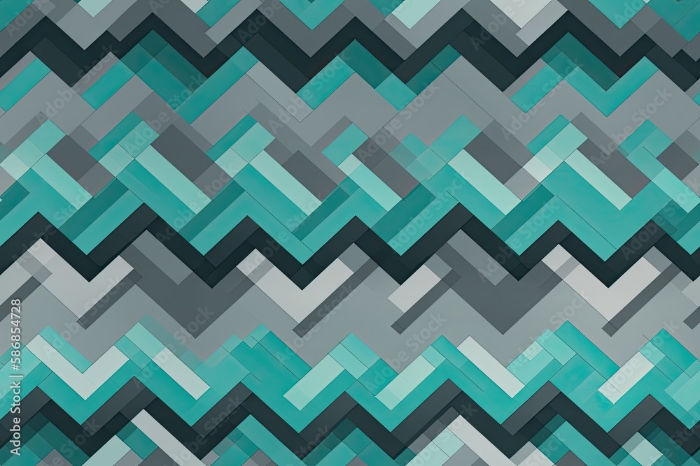 Wall mural vibrant square pattern in a variety of colors. Generative AI