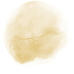 Yellow Brown Watercolor Circle