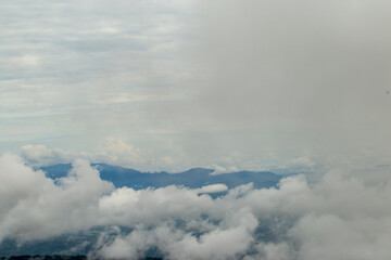 View of the forest mountains and cloud