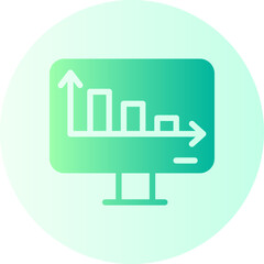 bar chart gradient icon