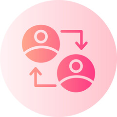 teamwork gradient icon