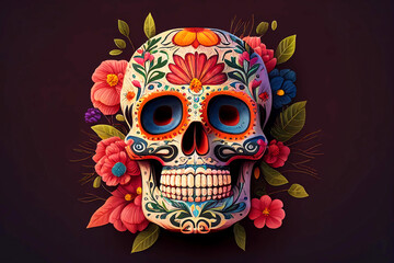 Los muertos calavera. Generative ai.