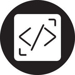 coding glyph icon