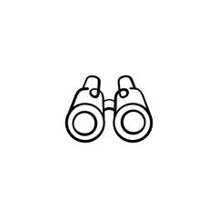 Binoculars Line Style Icon Design