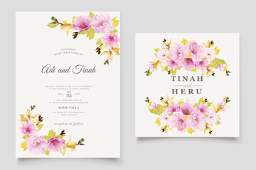 elegant cherry blossom card design