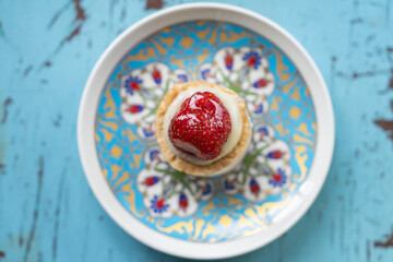 Tartolets in Colored Plates Photo, Üsküdar Istanbul, Turkiye