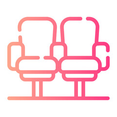 cinema seat gradient icon