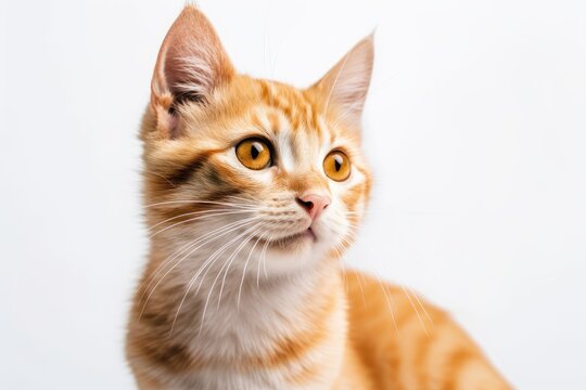 adorable orange kitty header. Generative AI