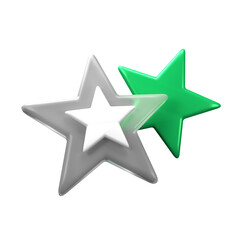 Superstar symbol star shape 3D illustration
