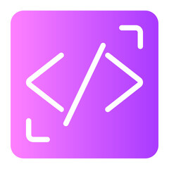 Obraz premium coding gradient icon