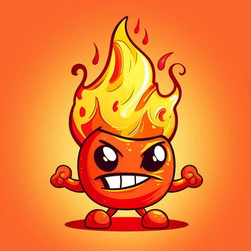 Little flaming character