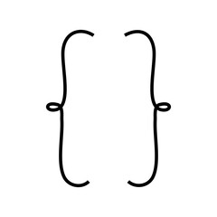 Bracket icon on transparent background.