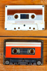 Old Audio Cassettes closeup