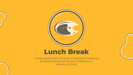 Lunch break infographic template